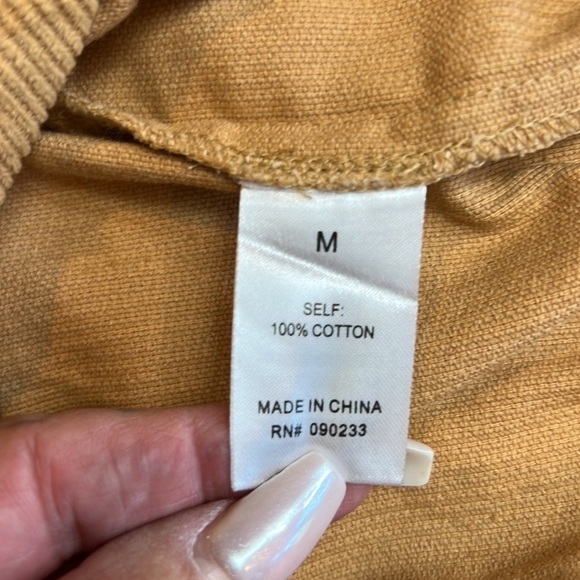 𝅺LA Hearts cropped corduroy Full zip full snap jacket size medium tan New M - Picture 4 of 10